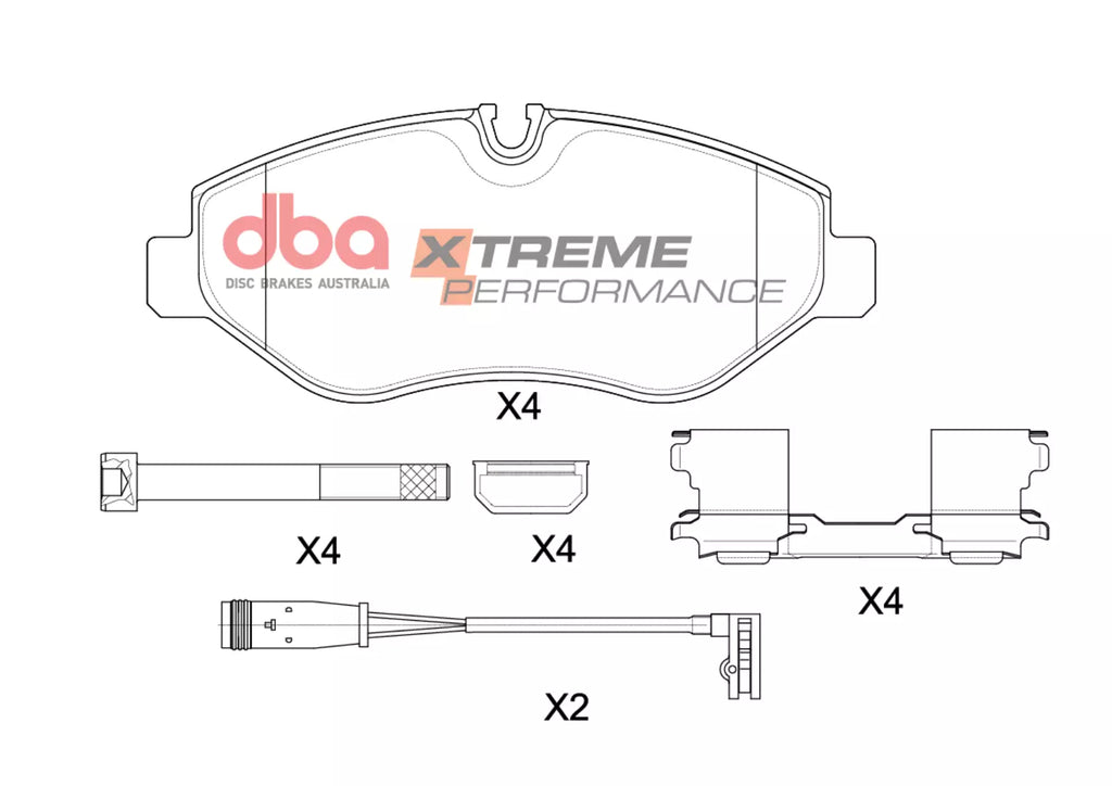 Pastiglie freni Xtreme Performance - asse anteriore - Mercedes-Benz Sprinter 209D 2006-2018 / Mercedes-Benz Sprinter 210D 2009-2018 / Mercedes-Benz Sprinter 211D 2006-2018 (+34 modelli)