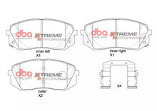 Carica l'immagine nel visualizzatore di Gallery, Pastiglie freni Xtreme Performance - asse anteriore - Hyundai Kona 2017-2019 / Hyundai Tucson Mk3 2015-2020 / Hyundai i-40 2011-2020 / Hyundai iX35 2009-2014 / Kia Carens 2006-2012 (+13 modelli)