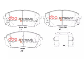 Pastiglie freni Xtreme Performance - asse anteriore - Hyundai Kona 2017-2019 / Hyundai Tucson Mk3 2015-2020 / Hyundai i-40 2011-2020 / Hyundai iX35 2009-2014 / Kia Carens 2006-2012 (+13 modelli)