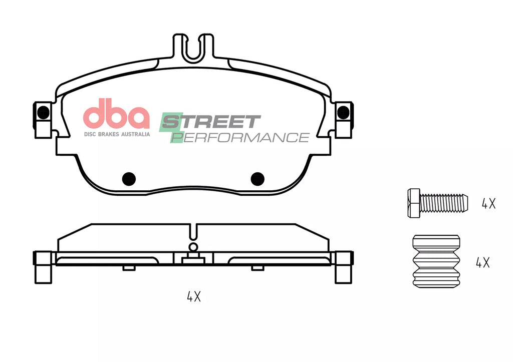 Pastiglie freni Street Performance - asse anteriore - Infiniti Q30 2016-2020 / Infiniti QX30 2017-2020 / Mercedes-Benz A-Class (W176) A160 2016-2018 / Mercedes-Benz A-Class (W176) A160D 2013-2018 (+37 modelli)