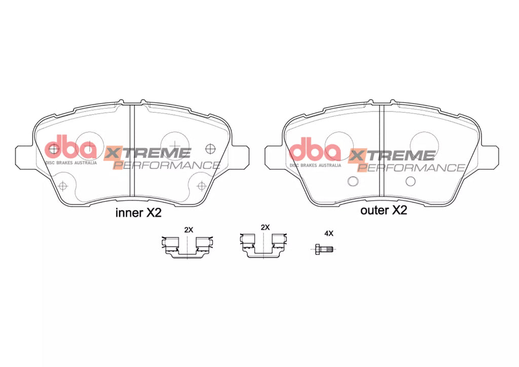 Pastiglie freni Xtreme Performance - asse anteriore - Ford B-Max 2012-2017 / Ford Fiesta (Mk7) 2012-2017 / Ford Fiesta (Mk8) 2017 / Ford Fiesta Active 2017-2018 / Ford Fiesta Sport Van 2018 (+3 modelli)