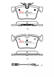 Pastiglie freni Street Performance - Rear - Mercedes-Benz C-Class (W205) C160 2014 / Mercedes-Benz C-Class (W205) C180 2014 / Mercedes-Benz C-Class (W205) C180 TD 2014 (+56 modelli)
