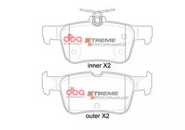 Pastiglie freni Xtreme Performance - asse posteriore - Ford Focus (Mk4) 2019 / Ford Mondeo Station Wagon (Mk5) 2014-2015 / Ford Mondeo Berlina 2 volumi (Mk5) 2014-2015 / Ford Mondeo Saloon (Mk5) 2014