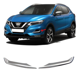Decorazione cromato fendinebbia lampada modanatura per Nissan Qashqai 2017-2021 acciaio 2 pezzi