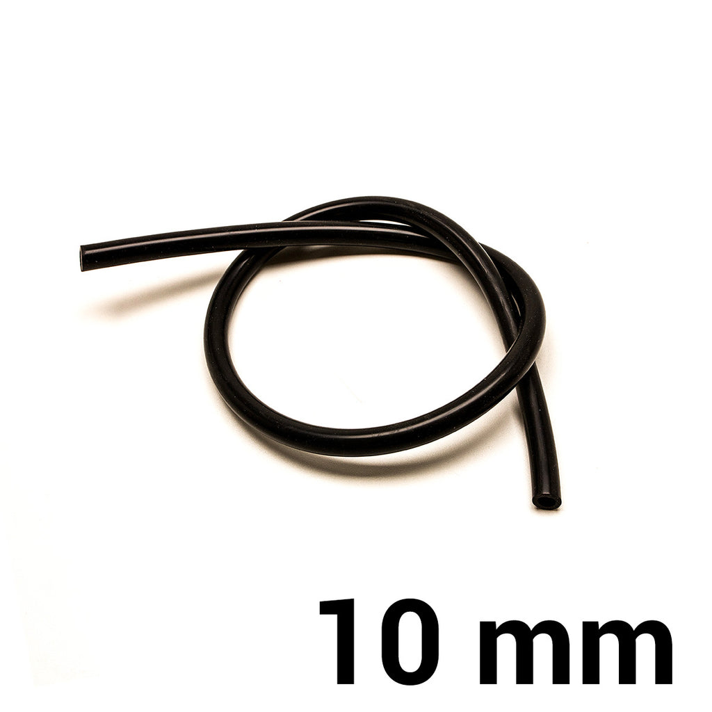 Tubo in silicone per depressione al metro — 10 mm / Nero
