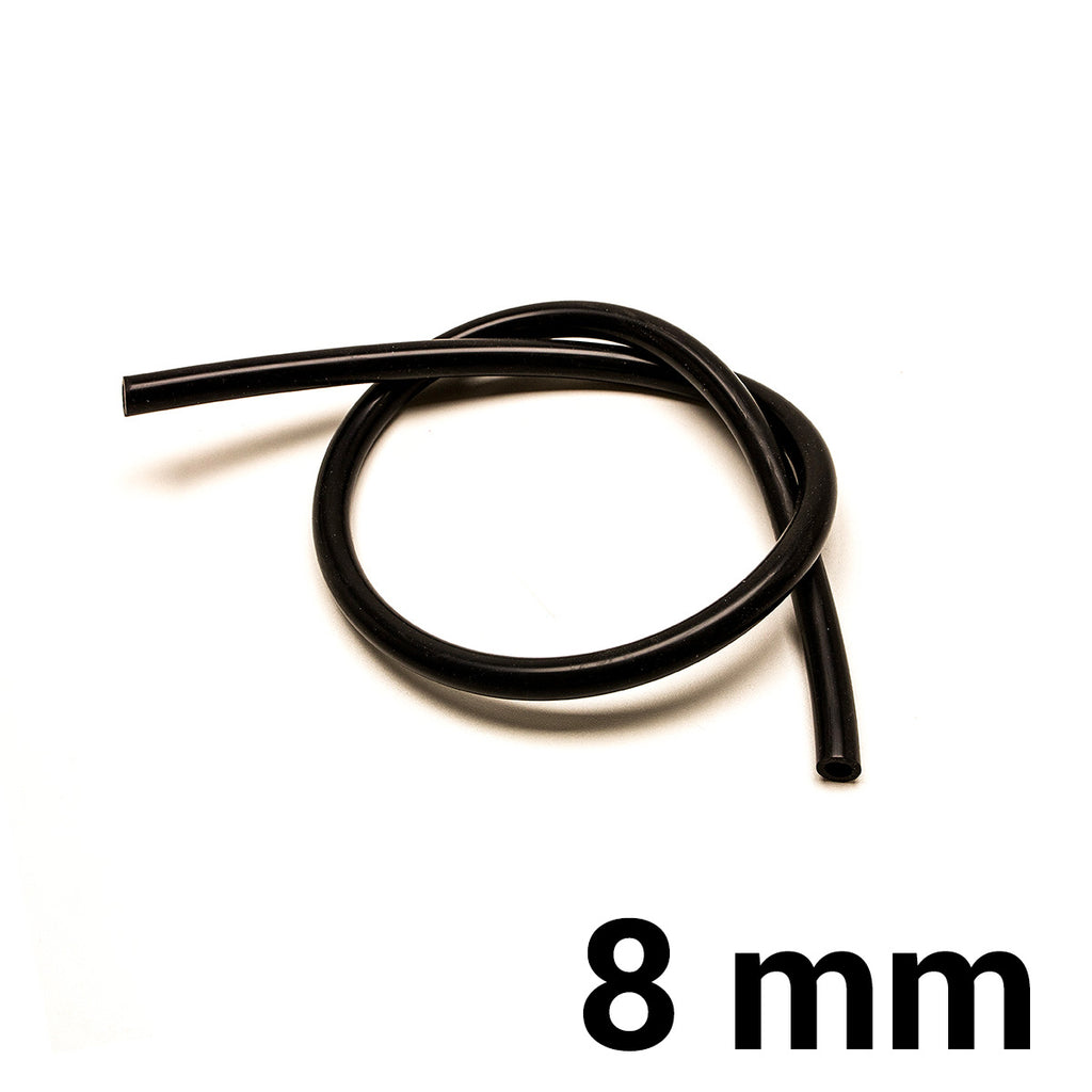 Tubo in silicone per depressione al metro — 8 mm / Nero