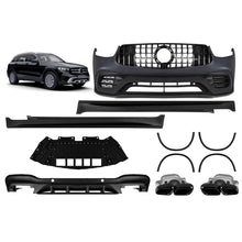 A design kit tipo 63 per Mercedes GLC SUV X253 2020-2022 con Minigonne e nero Terminali di scarico
