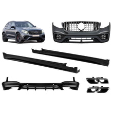 A design kit tipo 63 per Mercedes GLC X253 2015-2019 con Minigonne per il modello con A design Line Paraurti posteriore