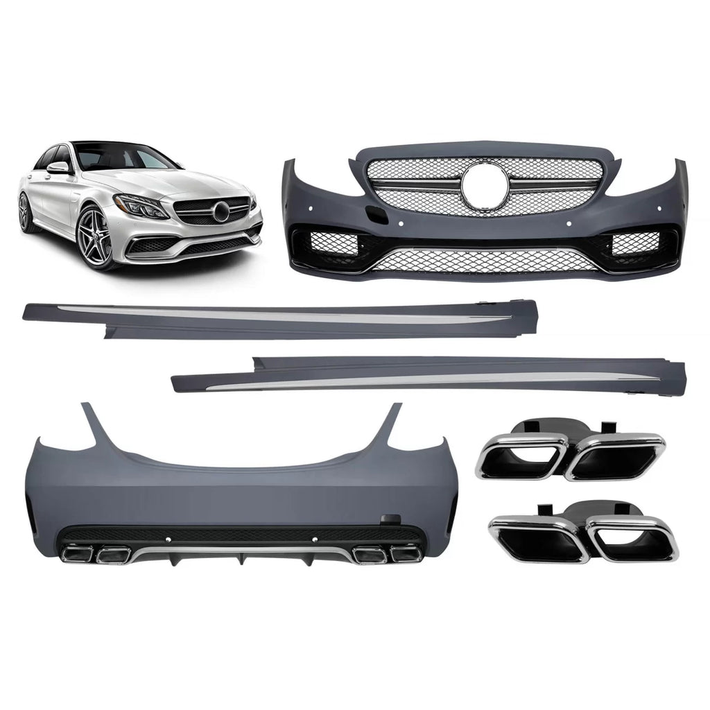A design kit tipo C63 per Mercedes Classe C W205 berlina 2015-2018