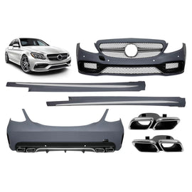 A design kit tipo C63 per Mercedes Classe C W205 berlina 2015-2018