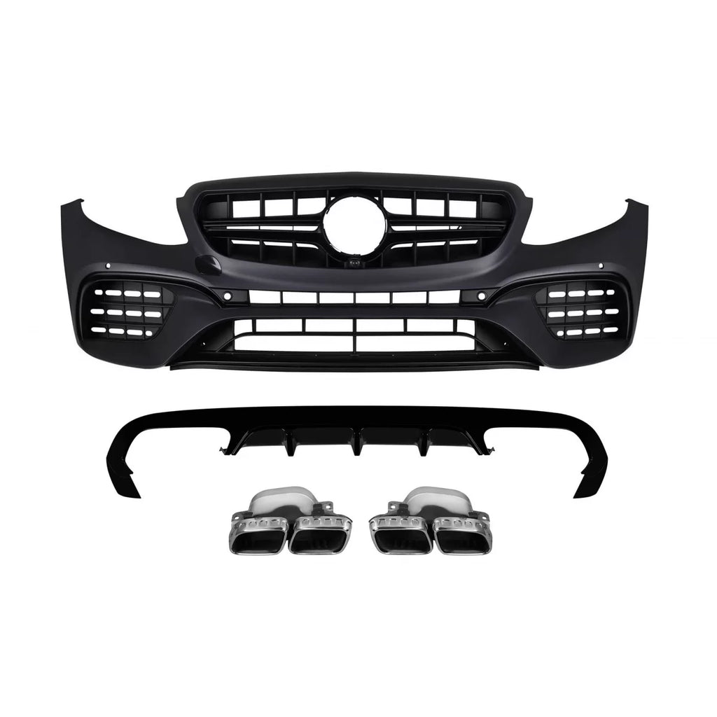 A design kit tipo E63 per Mercedes Classe E C238 coupe, A238 cabrio 2017-2019 con cromato terminali, per il modello
