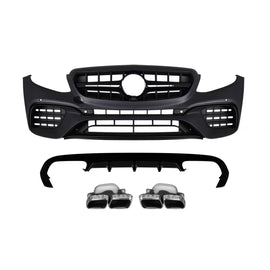 A design kit tipo E63 per Mercedes Classe E C238 coupe, A238 cabrio 2017-2019 con cromato terminali, per il modello