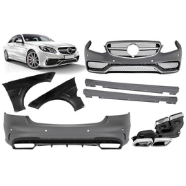 A design kit tipo E63 per Mercedes Classe E W212 berlina 2014-2016 con parafanghi