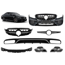 A design kit tipo E63 per Mercedes Classe E W213 2016-2019 con cromato terminali e cromato modanatura, per il modello