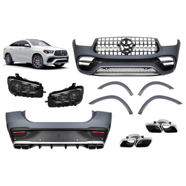 A design kit tipo GLE63 per Mercedes GLE Coupe C167 2020-2023, con Paraurti posteriore e LED fari anteriori