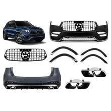 A design kit tipo GLE63 per Mercedes GLE SUV W167 2019-2023, dal 2024, con cromato modanature e cromato terminali