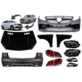 A design kit tipo GLE63 per Mercedes ML W166 2011-2015 conversione a GLE W166, per il modello con xenon fari anteriori