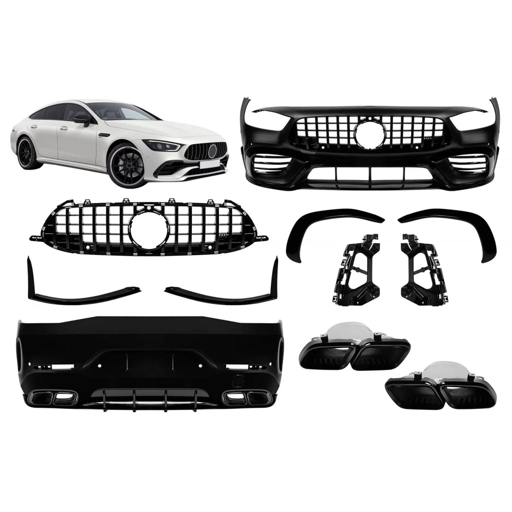 A design kit tipo GT63 con Griglia GT nera lucida per Mercedes A design GT X290 4 porta Coupe dal 2019