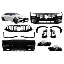 Carica l'immagine nel visualizzatore di Gallery, A design kit tipo GT63 con Griglia GT nera lucida per Mercedes A design GT X290 4 porta Coupe dal 2019
