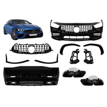 Carica l'immagine nel visualizzatore di Gallery, A design kit tipo GT63 con cromato/nero griglia tipo GT per Mercedes A design GT X290 4 porta Coupe dal 2019