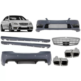 A design kit tipo S63 per Mercedes Classe S W221 lungo passo 2006-2013 con Minigonne