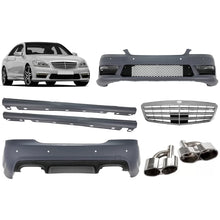 Carica l'immagine nel visualizzatore di Gallery, A design kit tipo S65 per Mercedes Classe S W221 lungo passo 2006-2013 con Minigonne
