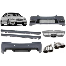 A design kit tipo S65 per Mercedes Classe S W221 lungo passo 2006-2013 con Minigonne