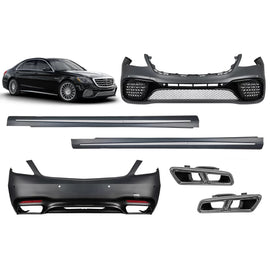A design kit tipo S65 con Minigonne per Mercedes Classe S W222 2017-2020 lungo passo