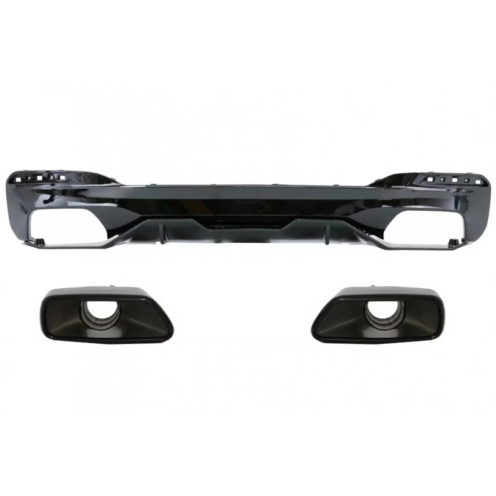 Diffusore con Terminali di scarico e Spoiler baule per BMW Serie 5 G30 berlina (2017 e successivi) 540 M Performance