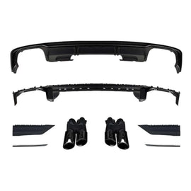 Diffusore Audi A8 D5PA dal 2023 stile S8 con terminali neri