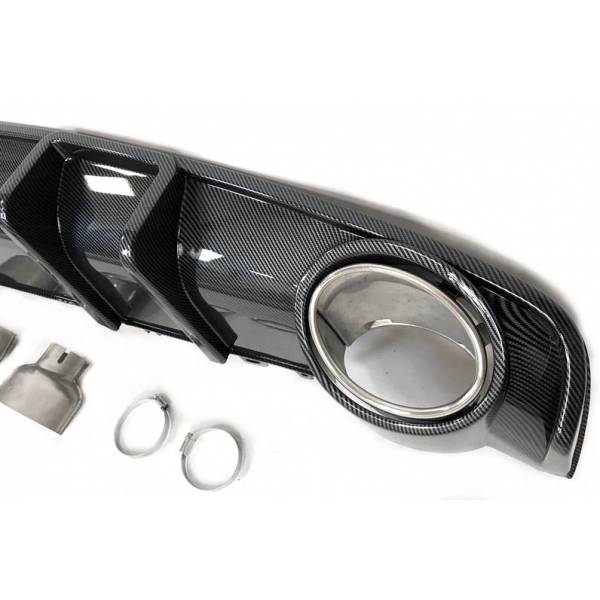 Diffusore Paraurti Posteriore Audi A4 B9 2016+ conversione in RS4 Carbonio