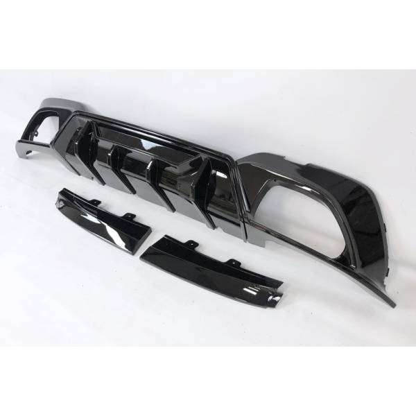 Diffusore Paraurti Posteriore BMW Serie 3 G20 / G21 conversione in M3 Competition Nero lucido