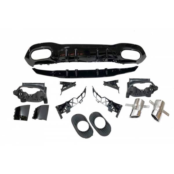 Spoiler Paraurti Posteriore Per Mercedes Classe A W177 - Nero ABS, Stile Aggressivo 2018+ - Foto 9