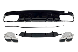 Diffusore Posteriore Mercedes W205 2019 4P / SW Look C63 ABS Mercedes W205