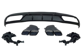 Diffusore Posteriore Mercedes W205 2014-2018 4P / SW Look C63 ABS Mercedes W205
