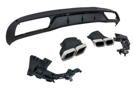 Diffusore Posteriore Mercedes W205 2014-2018 4P / SW Look C63 ABS Mercedes W205