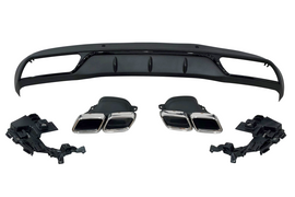 Diffusore Posteriore Mercedes W205 2014-2018 4P / SW Look C63 ABS Mercedes W205