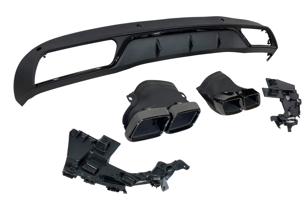 Diffusore Posteriore Mercedes W205 2014-2018 4P / SW Look C63 ABS Mercedes W205