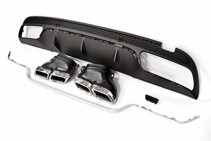 Diffusore Posteriore Mercedes W205 2014-2018 4P / STATION WAGON Look AMG C63 ABS Mercedes W205