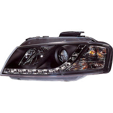 Carica l'immagine nel visualizzatore di Gallery, Fari Anteriori DRL SK-Import Neri Audi A3 8P e Sportback Pre Facelift