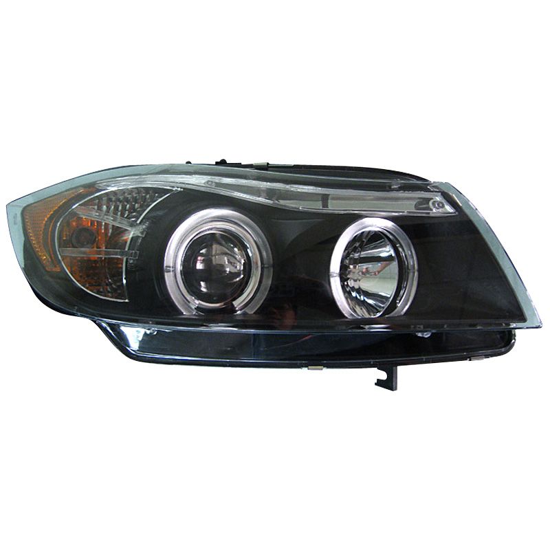 Fari Anteriori Angel Eyes SK-Import Neri BMW Serie 3 E90 E91 Pre LCI 2005-2008