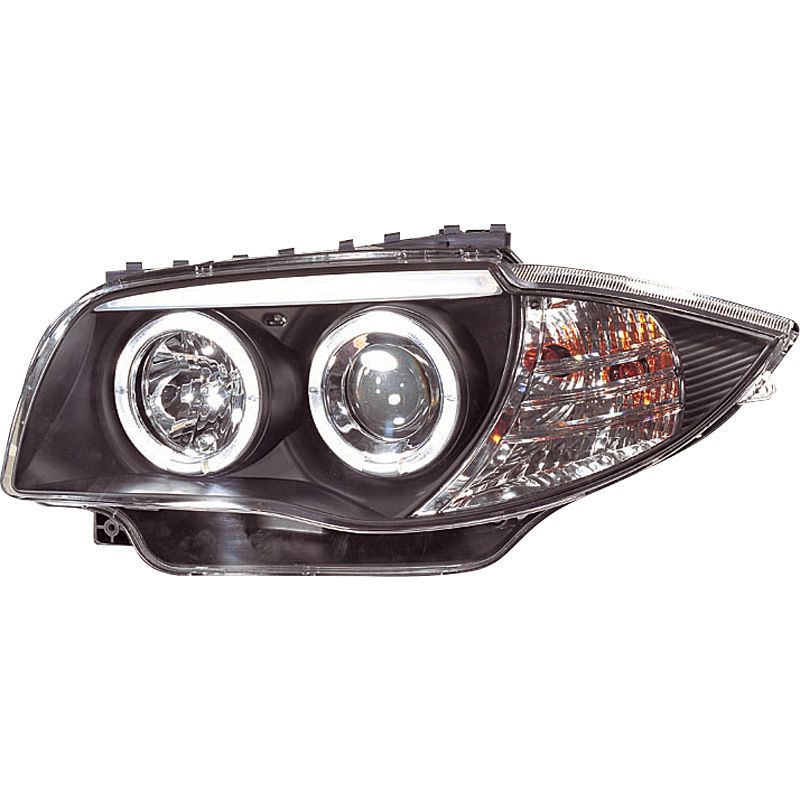 Fari Anteriori Angel Eyes SK-Import Neri BMW Serie 1 E81 E82 E87 E88