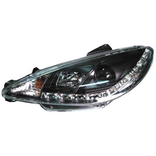 Fari Anteriori DRL SK-Import Neri Peugeot 206 con GTi dal 1998