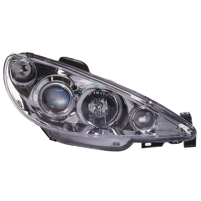Fari Anteriori Angel Eyes SK-Import Cromati Peugeot 206