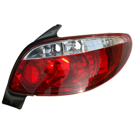 Fanali Posteriori Type 2 Style SK-Import Rosso Trasparente Peugeot 206
