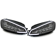 Carica l'immagine nel visualizzatore di Gallery, Fari Anteriori DRL SK-Import Neri Volkswagen Golf Mk7 Pre Facelift Full LED - foto 2