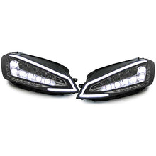 Carica l'immagine nel visualizzatore di Gallery, Fari Anteriori DRL SK-Import Neri Volkswagen Golf Mk7 Pre Facelift Full LED - foto 3