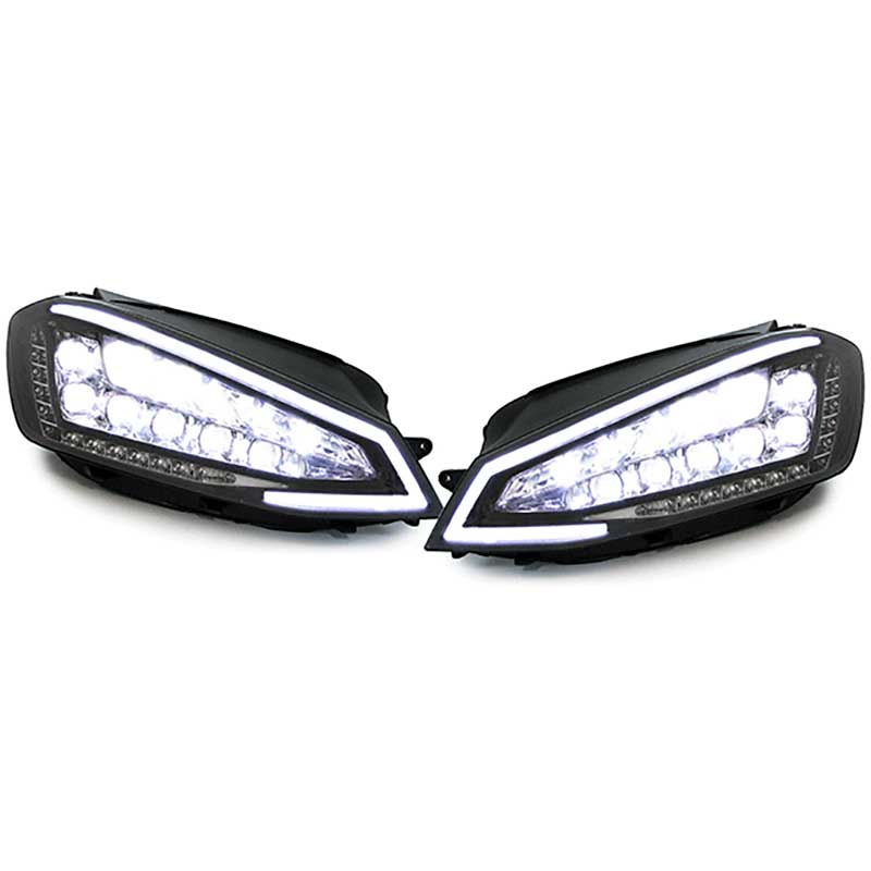 Fari Anteriori DRL SK-Import Neri Volkswagen Golf Mk7 Pre Facelift Full LED - foto 4
