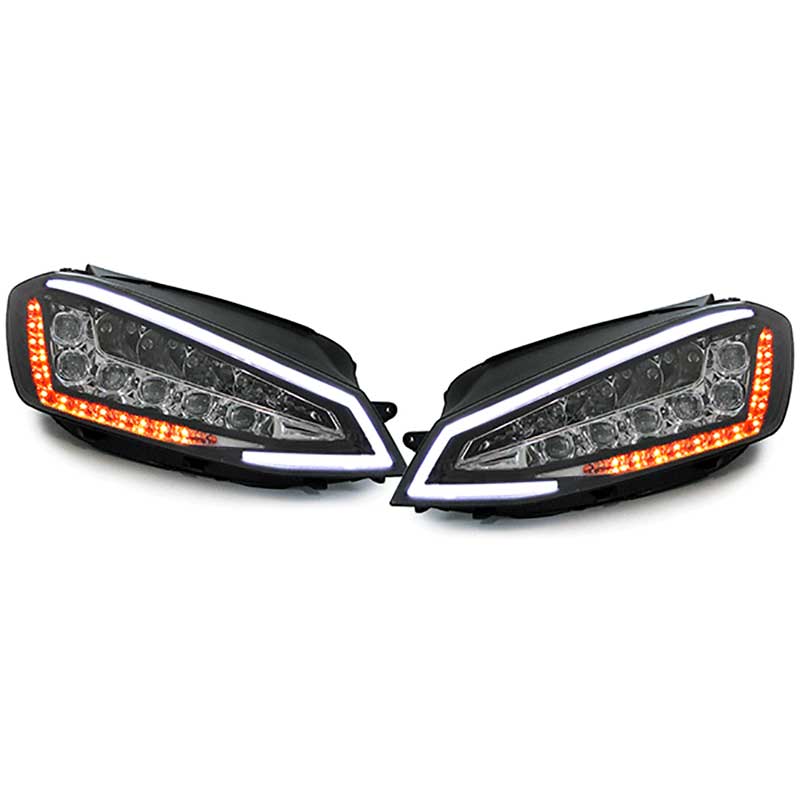 Fari Anteriori DRL SK-Import Neri Volkswagen Golf Mk7 Pre Facelift Full LED - foto 5