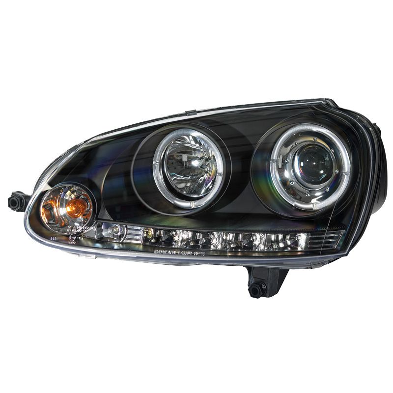 Fari Anteriori Angel Eyes SK-Import Neri Volkswagen Golf Mk5